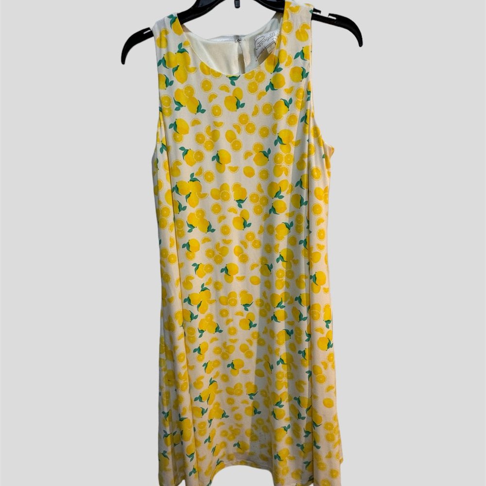 Pappagallo size medium lemon print dress